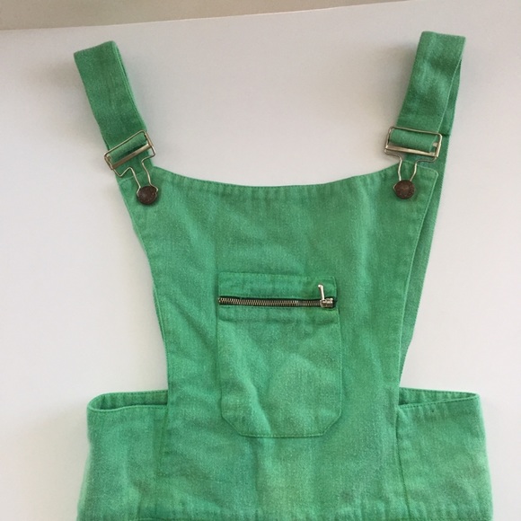 Vintage green bell bottom overalls coveralls XXS - Picture 10 of 16